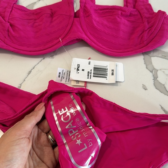 L*Space Chain Link Texture Camellia Bikini set, Medium, BRAND NEW, $203 - Picture 6 of 6